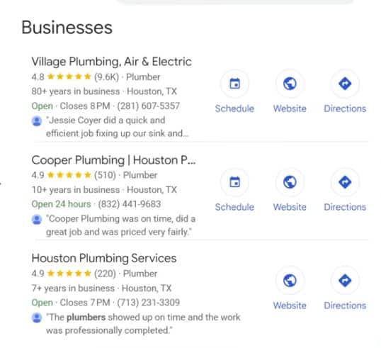 Gbp Plumbers No Call Button