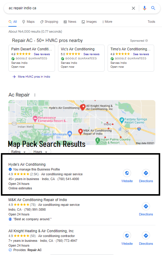 Google Business Profile Map Pack Search Results Google Business Profile Map Pack Search Results