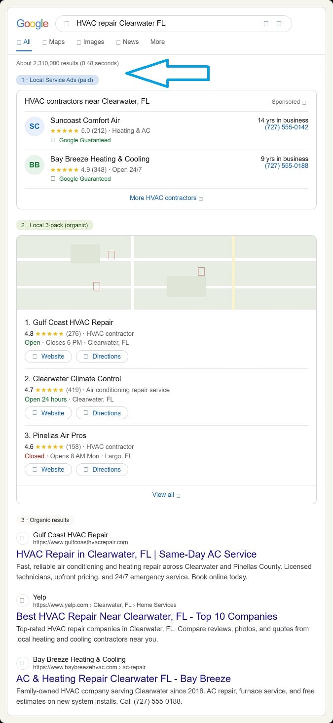 Typical Serp With Lsa