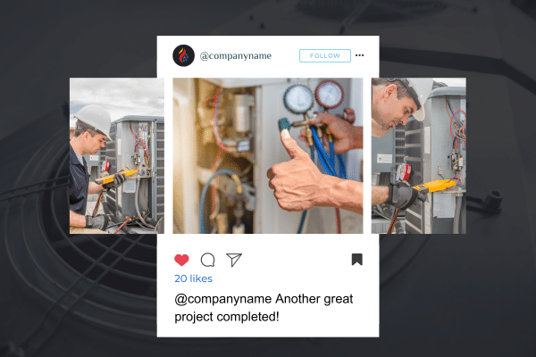 An example of a Home Services Contractor's Social Media Post 