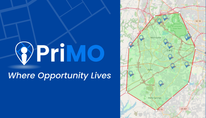 Primo Logo And Geolocation Map
