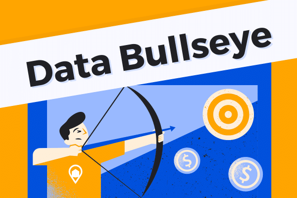 An illustration of an archer aiming an arrow at their target sits under the words Data Bullseye.