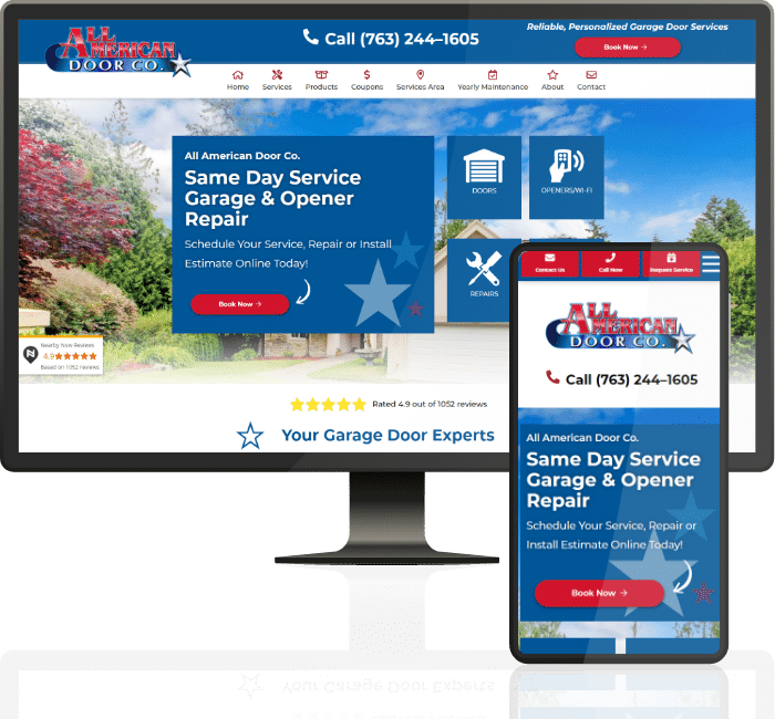 Website All American Door Company