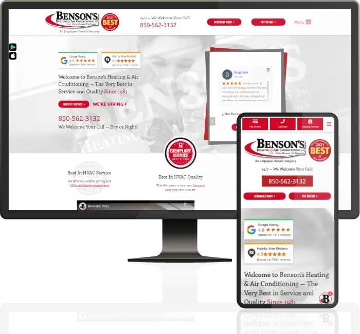 Website Bensons Heating And Air Conditioning