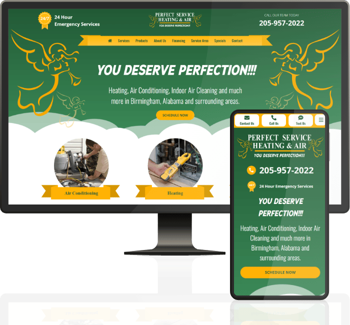 Website Perfect Service Heating And Air